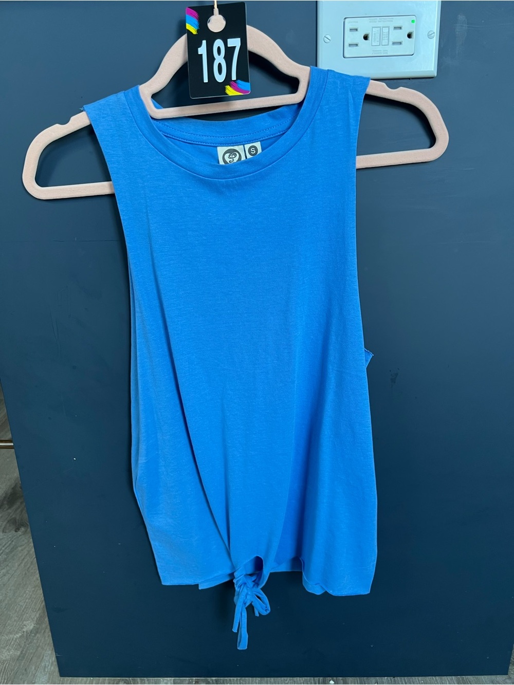 Knotted Tank (NWOT) 🍒 Blue, Size Small